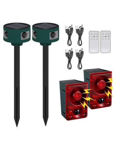 Alarma Solar Exterior Qualirey con Sensor de Movimiento 129dB