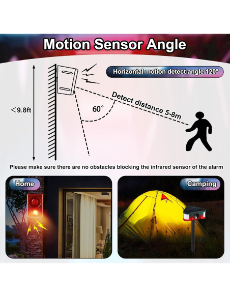 Alarma Solar Exterior Qualirey con Sensor de Movimiento - 4 Piezas Alarma Solar Exterior Qualirey con Sensor de Movimiento - 4 Piezas