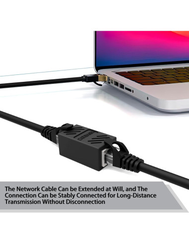 Conector Extensor RJ45 Cat6 Qreikuw Hembra a Hembra 2 Unidades