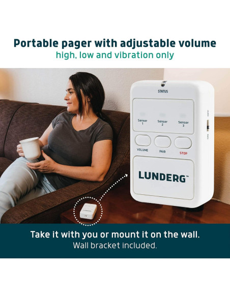 Alarma de Cama Inalámbrica Lunderg con Sensor y Pager - 25.4x83.8 cm Alarma de Cama Inalámbrica Lunderg con Sensor y Pager - 25.4x83.8 cm