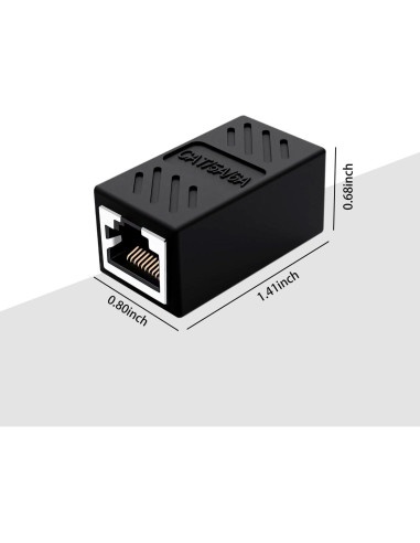 Conector Extensor RJ45 Cat6 Qreikuw Hembra a Hembra 2 Unidades