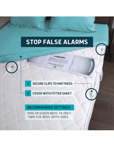 Alarma de Cama Inalámbrica Lunderg con Sensor y Pager - 25.4x83.8 cm