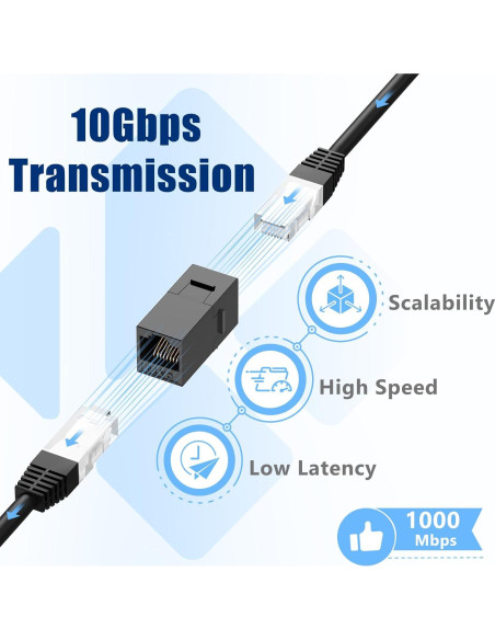 Conector Keystone RJ45 Cat6 Awishwell - Paquete de 5 Unidades Conector Keystone RJ45 Cat6 Awishwell - Paquete de 5 Unidades