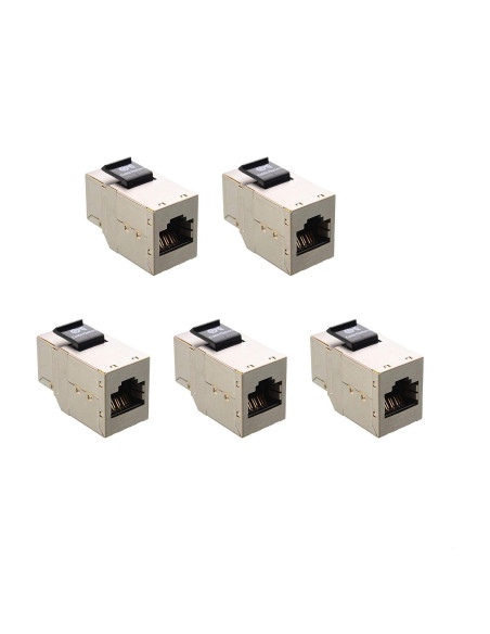 Acopladores Keystone RJ45 Cat 6A Blindados Cable Matters - 5 Unidades Acopladores Keystone RJ45 Cat 6A Blindados Cable Matters - 5 Unidades