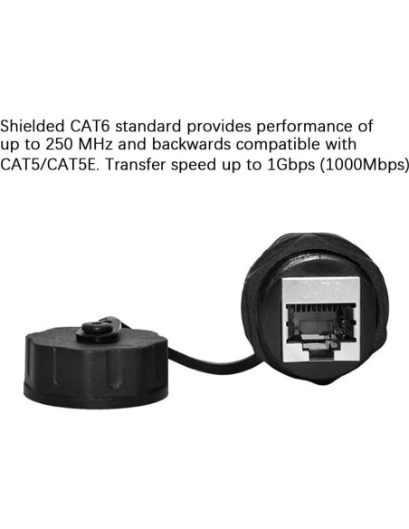 Conector RJ45 a Prueba de Agua ANMBEST 10 Unidades CAT6 Conector RJ45 a Prueba de Agua ANMBEST 10 Unidades CAT6