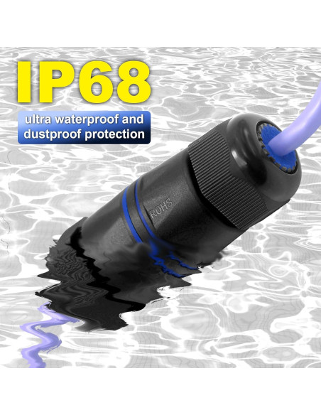 Acoplador Ethernet RJ45 VCELINK IP68 a Prueba de Agua - 3 Unidades Acoplador Ethernet RJ45 VCELINK IP68 a Prueba de Agua - 3 Unidades