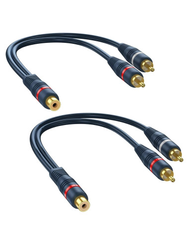 Divisor RCA 1 Hembra a 2 Machos DteeDck - Audio Estéreo