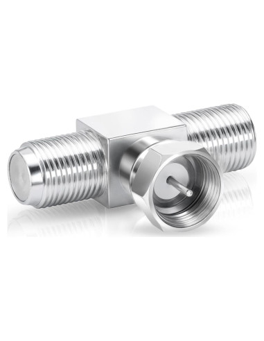 Divisor de Cable Coaxial F-Type Bruislard 2 en 1 Conector T