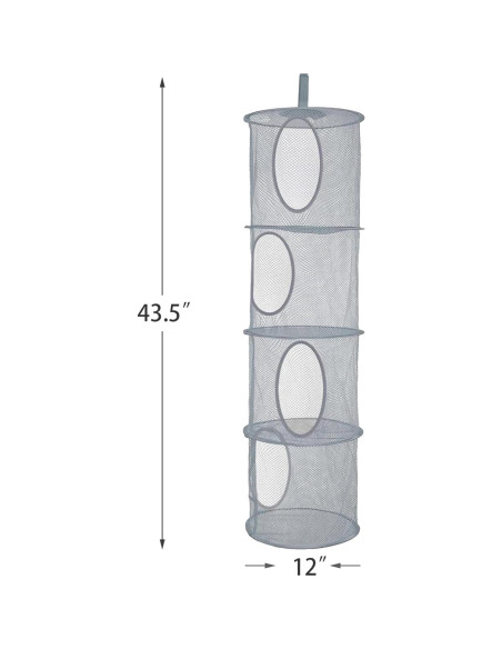 Organizador de Juguetes Plegable Coastal Rose 4 Niveles Gris Organizador de Juguetes Plegable Coastal Rose 4 Niveles Gris