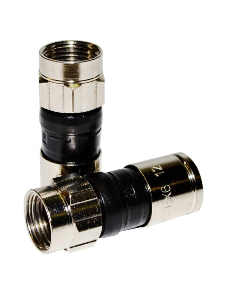 Conectores de Compresión Coaxial RG6 F-Type TechDirect - 5 Paquete Conectores de Compresión Coaxial RG6 F-Type TechDirect - 5 Paquete