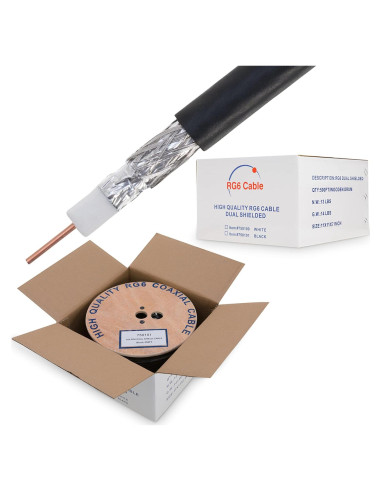 Cable Coaxial RG6 Doble Blindaje 152.4m Cables Direct Online