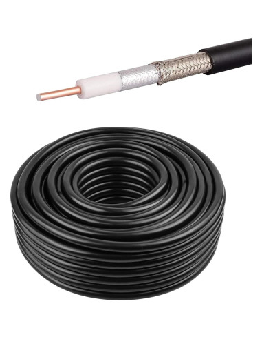 Cable Coaxial RG8 30.48m Shenzhenshi Maoke de Baja Pérdida