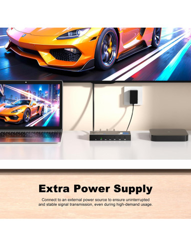 Conmutador HDMI 4K 3 Puertos JCHICI con Control Remoto