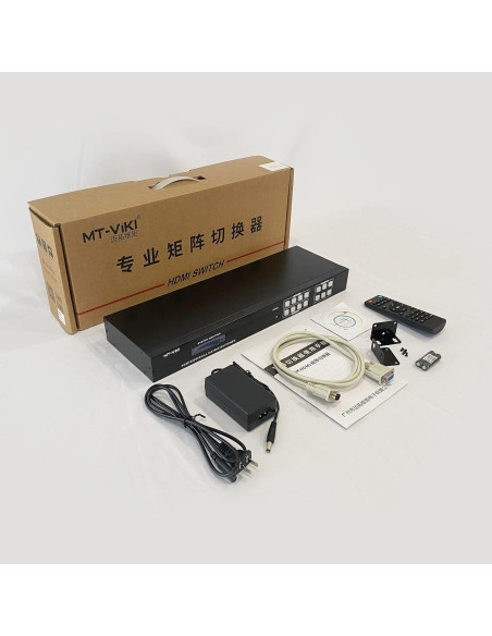 Conmutador Matriz HDMI 4x4 MT-VIKI 4K 30Hz con Audio Estéreo Conmutador Matriz HDMI 4x4 MT-VIKI 4K 30Hz con Audio Estéreo