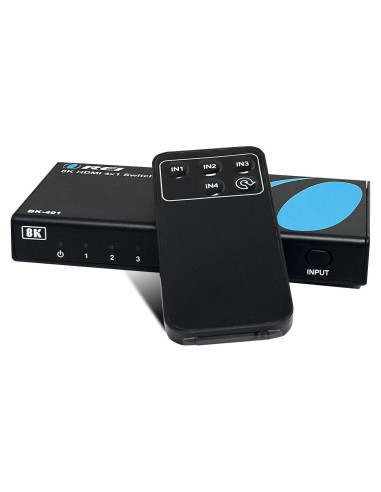 Interruptor HDMI 8K 4x1 OREI BK-401 48Gbps 4K@120Hz