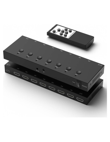 Selector HDMI 7 Puertos 4K 60Hz RuiPuo con Control Remoto