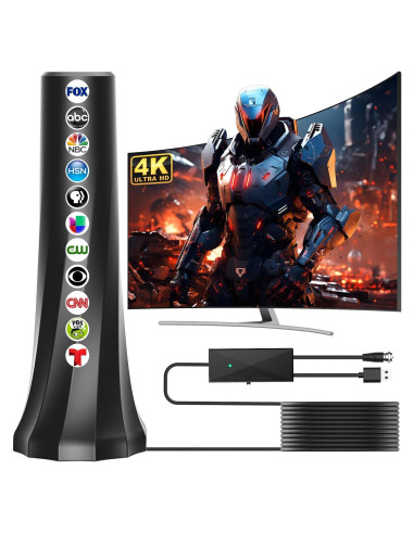 Antena de TV Interior TVLNKTVV 2025 Amplificada 1000 Millas