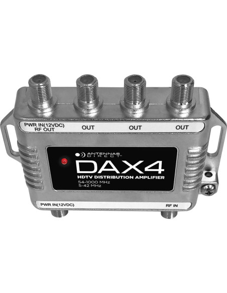 Amplificador de Distribución de TV Antennas Direct DAX4 4 Salidas Amplificador de Distribución de TV Antennas Direct DAX4 4 Salidas