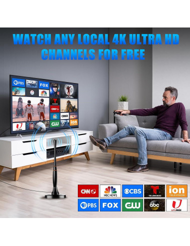 Antena de TV Digital HD DSJGB DVB-T22 con Amplificador 4K