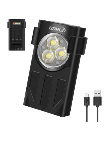 Linterna LED Mini BORUIT V7 1100 Lúmenes Recargable USB-C