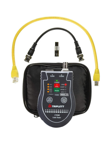 Probador de LAN Triplett CTX200 para RJ45 y Coaxiales Probador de LAN Triplett CTX200 para RJ45 y Coaxiales