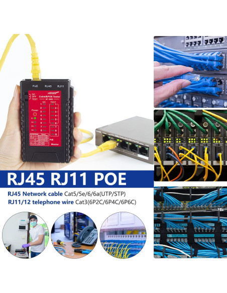 Probador de Cable de Red Noyafa NF-468S RJ45 RJ11 RJ12 Probador de Cable de Red Noyafa NF-468S RJ45 RJ11 RJ12