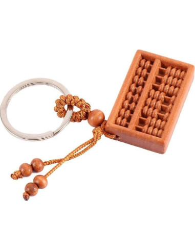 Llavero Mini Ábaco de Madera Leadigol - 5 Piezas, Diseño Único