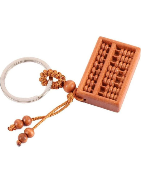 Llavero Mini Ábaco de Madera Leadigol - 5 Piezas, Diseño Único Llavero Mini Ábaco de Madera Leadigol - 5 Piezas, Diseño Único