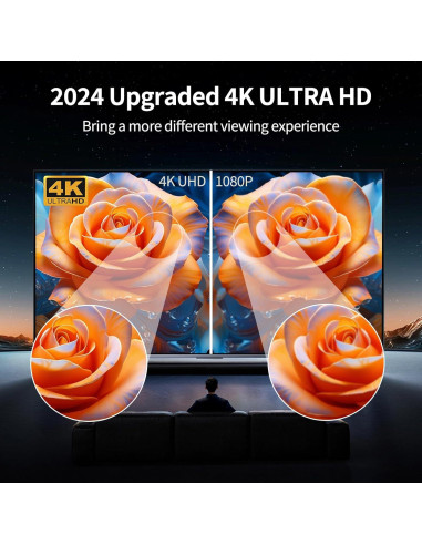 Antena de TV Digital Oaitree 650+ Millas 4K HD Negra