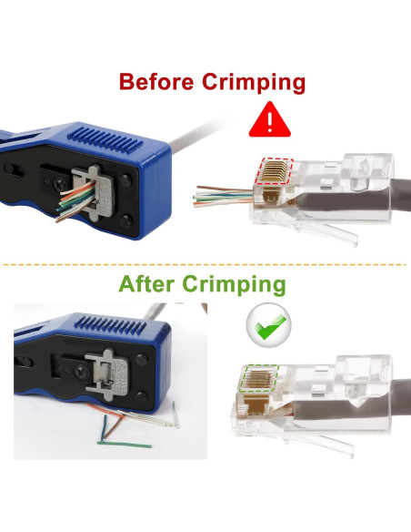 Kit de Crimpado RJ45 YWNEGWE con Probador y 20 Conectores Kit de Crimpado RJ45 YWNEGWE con Probador y 20 Conectores