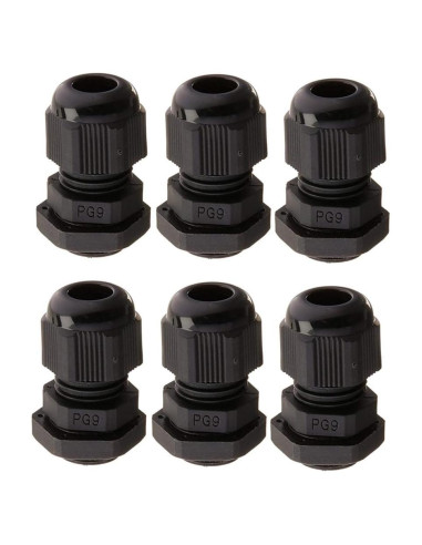 Conector de Cable Impermeable YXQ PG9 4-8mm Paquete de 6
