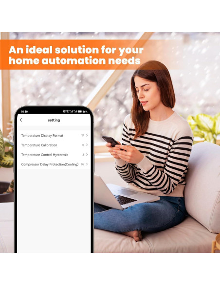 Termostato Inteligente WiFi Briidea BR-145 110V 16A Control App Termostato Inteligente WiFi Briidea BR-145 110V 16A Control App