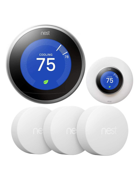Termostato Inteligente Google Nest 3ra Generación + 3 Sensores Termostato Inteligente Google Nest 3ra Generación + 3 Sensores