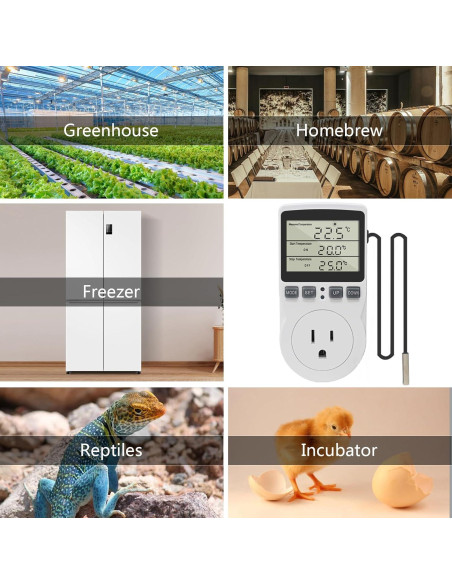 Enchufe Termostato Digital KETOTEK 120V Control Temperatura Enchufe Termostato Digital KETOTEK 120V Control Temperatura