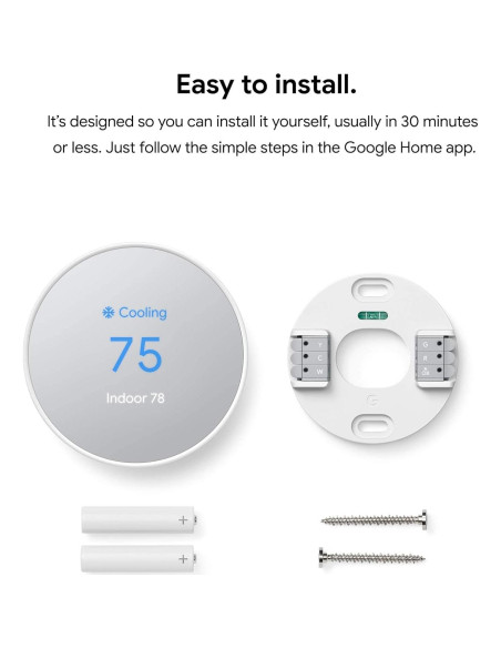 Kit de Recorte para Termostato Google Nest - Color Nieve Kit de Recorte para Termostato Google Nest - Color Nieve