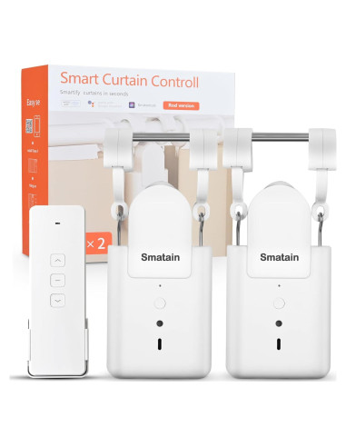 Robot Abridor de Cortinas Inteligente Smatain 2 Piezas Control Remoto