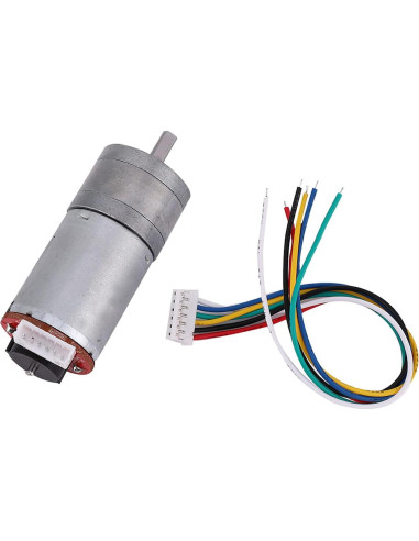 Motor de Engranaje 12V SatcOp con Encoder y Soporte 65mm