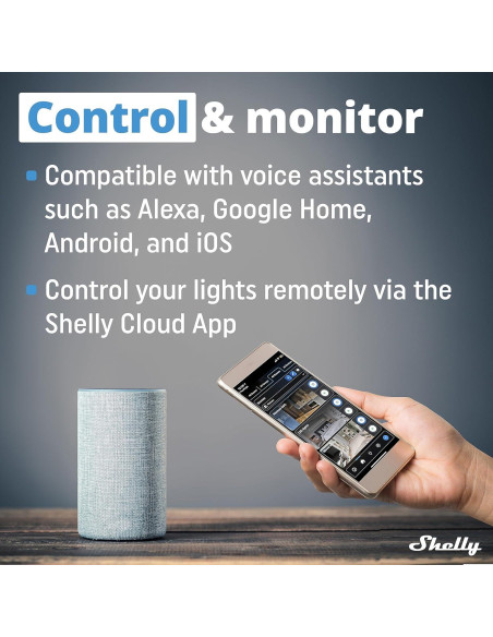Dimmer de Pared Shelly Plus WiFi 4 Paquete - Control Inteligente Dimmer de Pared Shelly Plus WiFi 4 Paquete - Control Inteligente