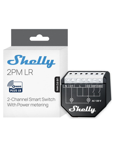 Relé Interruptor Inteligente Shelly Wave 2PM Z-Wave 16A