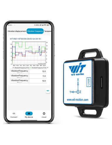 Sensor de Vibración Inalámbrico WitMotion WTVB01-BT50 3 Ejes