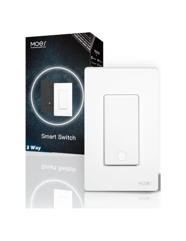 Interruptor de Luz Zigbee MOES 1 Gang 3 Vías Control Remoto