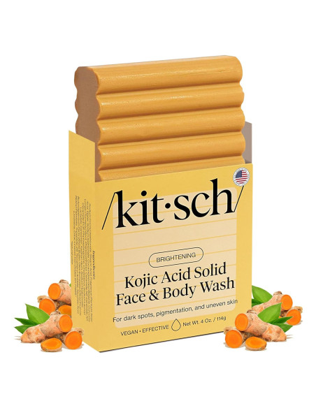 Jabón Aclarador Kitsch con Ácido Kójico y Cúrcuma 113g Jabón Aclarador Kitsch con Ácido Kójico y Cúrcuma 113g