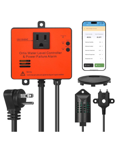 Alarma de Fallo de Energía Ortis WiFi con Detección de Agua y Monitoreo