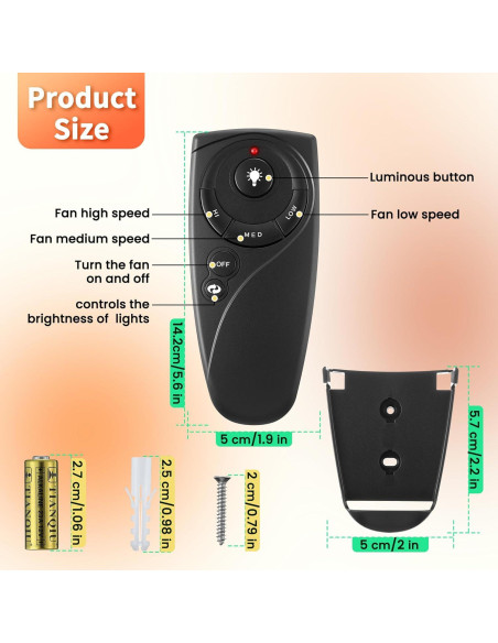 Control Remoto Inalámbrico para Ventilador de Techo Dunkive UC7083T Control Remoto Inalámbrico para Ventilador de Techo Dunkive UC7083T