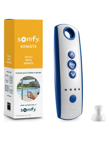 Control Remoto Somfy Telis 4 RTS Patio - 5 Canales - Azul y Gris