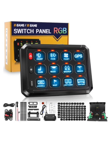 Panel de Interruptores Inalámbrico CO LIGHT 12 con Control Remoto