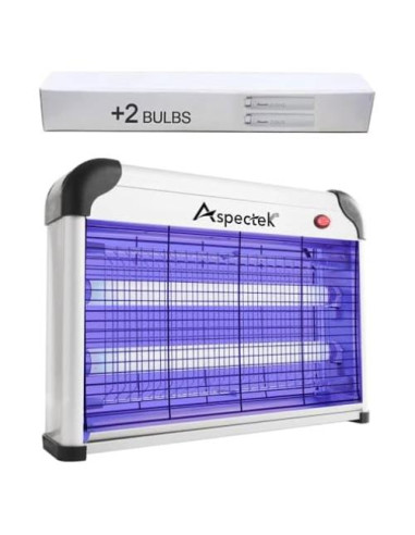 Zapper de Insectos ASPECTEK 20W con Lámpara UV y 2 Bombillas