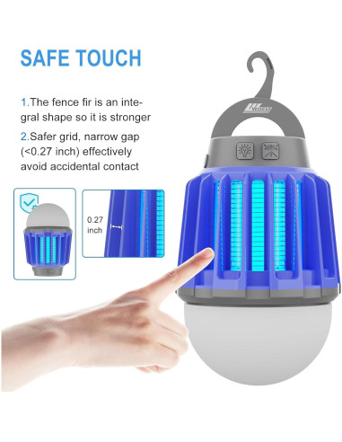 Trampa Eléctrica de Insectos Wisely 2PK USB-C Impermeable