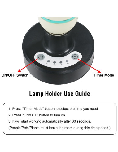 Lámpara desinfectante UV 36W UVC sin ozono 99.99% limpieza