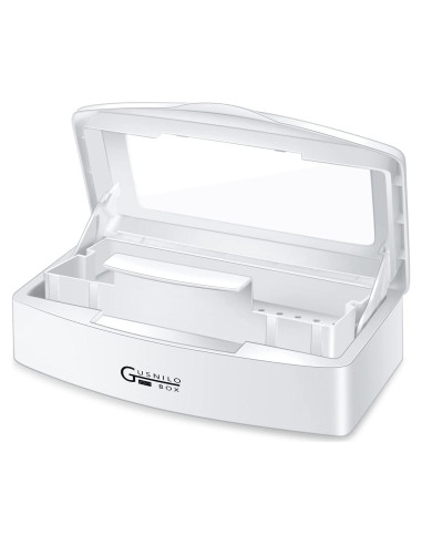 Caja Desinfectante Gusnilo para Herramientas de Uñas Blanca